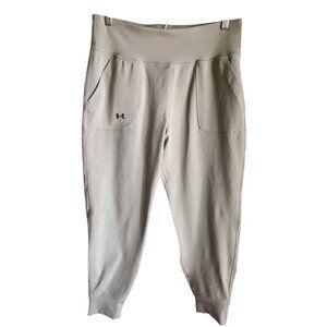 Under Armour Pants Women's Large Green Joggers Pockets Gym Workout Lounge